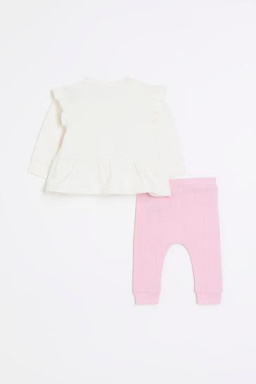 River island pink sweatshirt sales