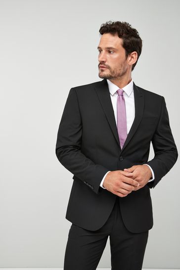 Boys Pinstripe Suit in Black with Matching Dark Red Burgundy Tie -  Walmart.com