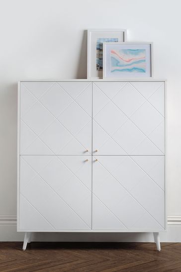 Moritz 4 Door Cabinet White by Julian Bowen