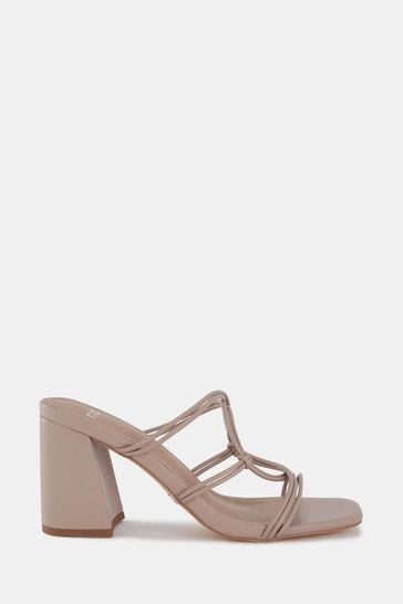 Buy Novo Nude Regular Fit Luckie Block Heel Mules from Next Canada