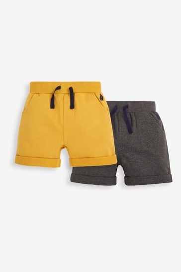 Pack de 2 pantalones de chándal cortos para niño en color mostaza de JoJo Maman Bébé