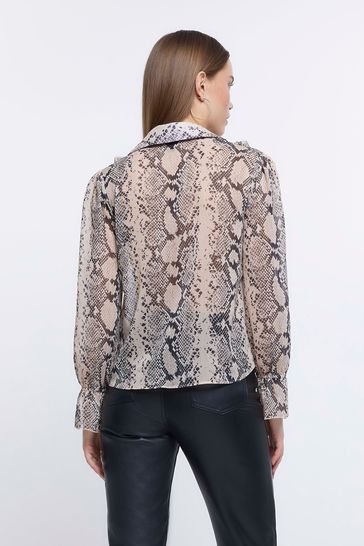 River island hot sale snakeskin blazer