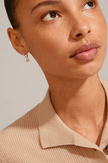 PILGRIM Silver Chayenne Recycled Hoop Pendant Earrings