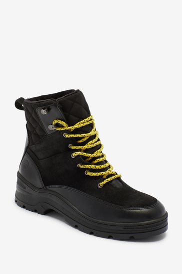 Buy Black Next Active Sports Waterproof Signature Lace Up Walking Boots from Next Luxembourg