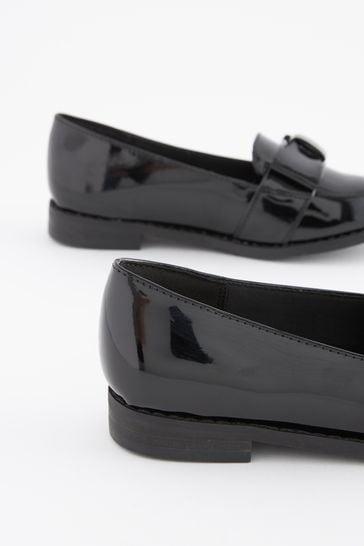 Black patent moccasins clearance