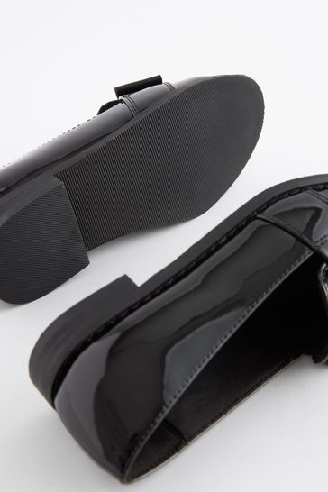 Black patent cheap bow loafers