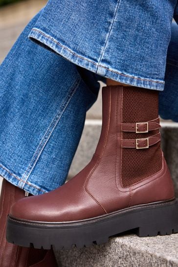 Buy Burgundy Red Forever Comfort Chunky Platform Ankle Boots from Next Austria