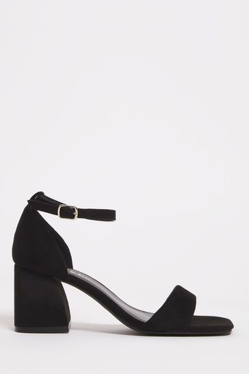 Black block barely there heels shop