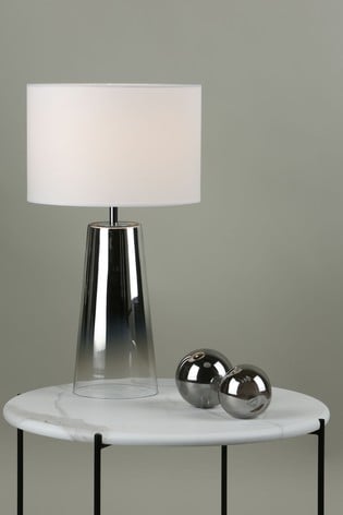 Dar Lighting Smokey Table Lamp From, Contemporary Glass Table Lamps Silver