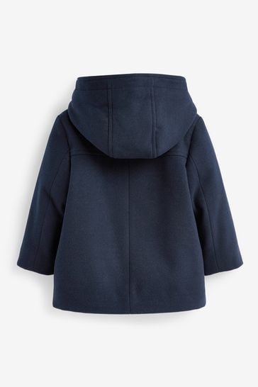 Buy Navy Blue Teddy Fleece Lined Duffle Coat 3mths 7yrs from Next Luxembourg
