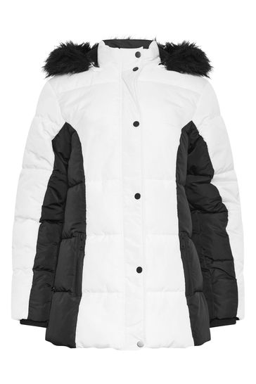Buy Long Tall Sally Black Colourblock Puffa Coat from Next Denmark