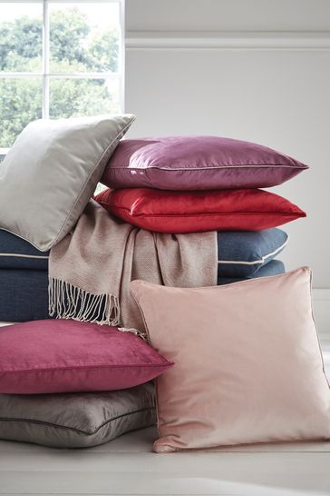 Buy Laura Ashley Dusky Rose Pink Square Nigella Cushion from Next Luxembourg