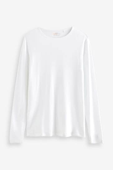 Mens white online thermal long sleeve