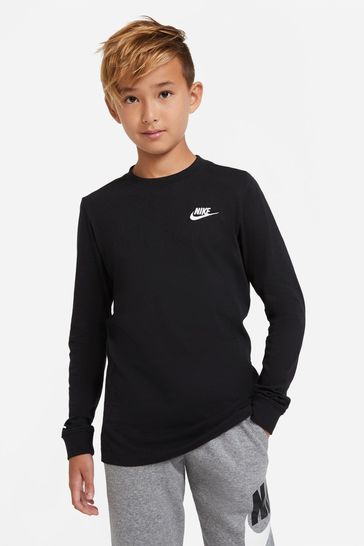 Nike Black Long Sleeve Futura T-Shirt