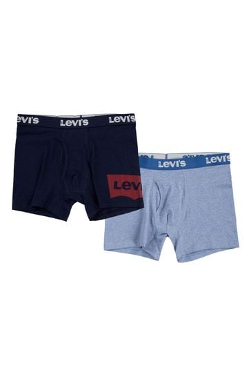 Levi's® Navy Blue Batwing Boxers 2 Pack