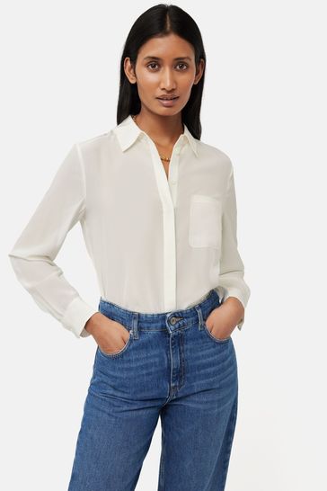 Jigsaw Silk Long Sleeve Shirt