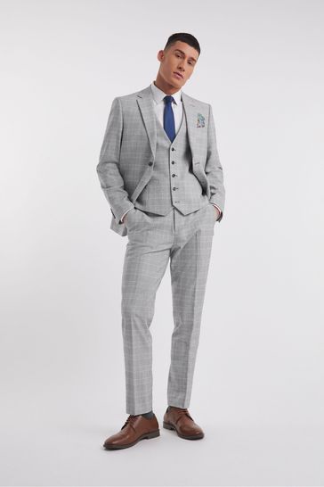 Buy Jacamo Grey Jasper Check Waistcoat from Next Slovakia