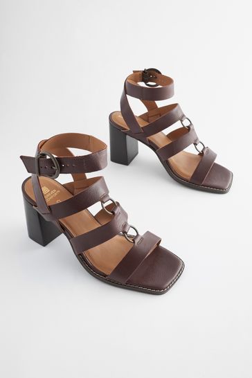 Buy Burgundy Forever Comfort Patent Strappy Block Sandals from Next Bahrain