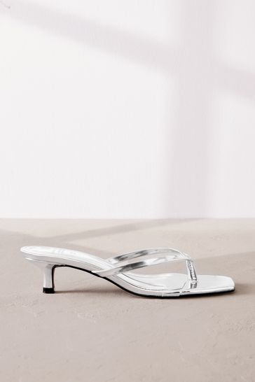 Silver mules uk on sale
