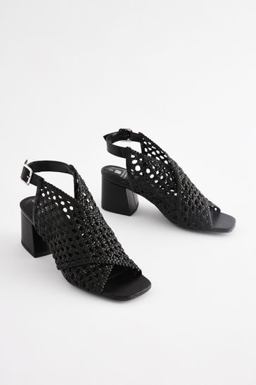 Buy Black Forever Comfort Weave Block Shoeboot Sandals from Next Turkey