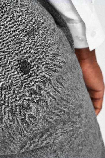 Grey herringbone trousers best sale
