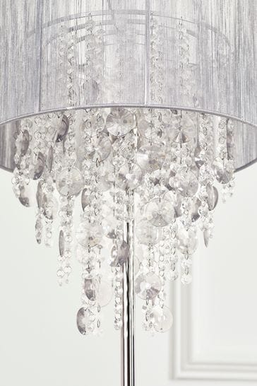 Palazzo smoked shop glass floor lamp