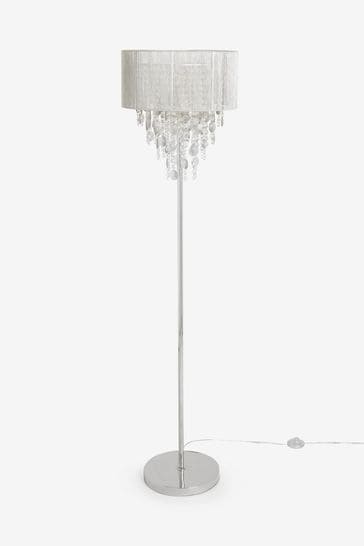 Palazzo smoked glass floor outlet lamp