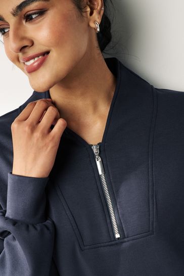 Neck zip sweatshirt on sale