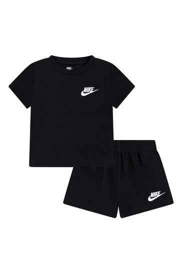Buy Nike Black Infant Small Logo Top and Shorts Set from Next Hungary
