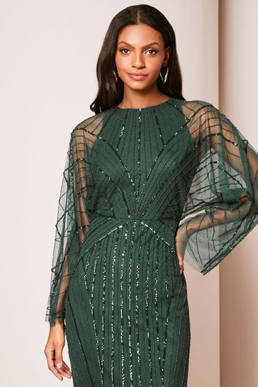 Lipsy mirror kimono sleeve dress cheap