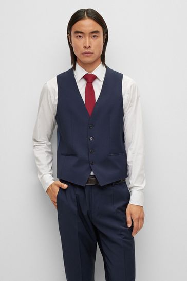 Buy BOSS Blue Slim Fit Wool Blend Waistcoat from Next Bahrain