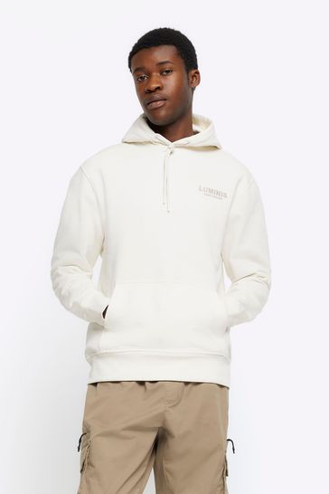 River Island Cream Ecru Long Sleeve Luminis Hoodie