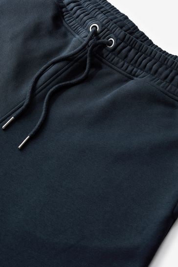 Navy Slim Fit Cotton Blend Cuffed Joggers