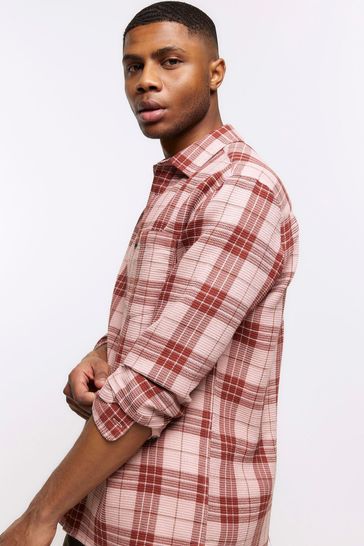Buy River Island Pink Check Shirt from Next Bahrain