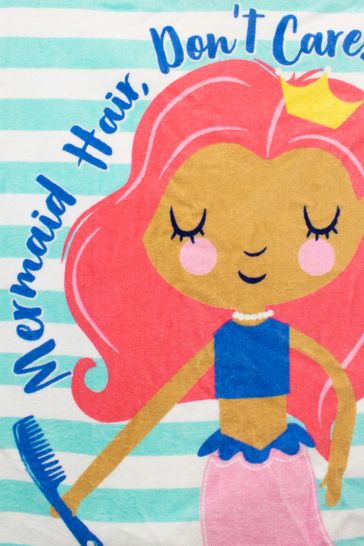 Buy Harry Bear Blue Girls Mermaid Poncho from Next Poland