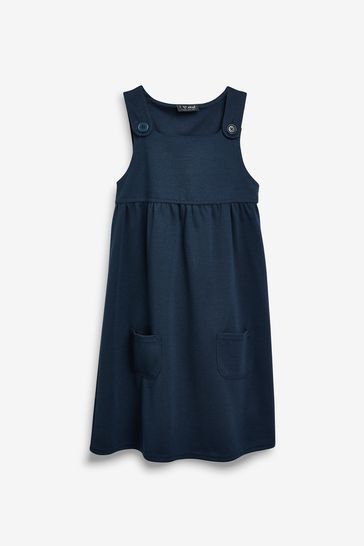 Navy pinafore dress ladies sale