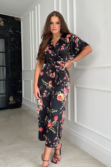 Petite black culotte jumpsuit new arrivals