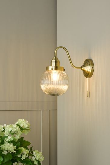 Dar Lighting Brass Tamara Wall Light