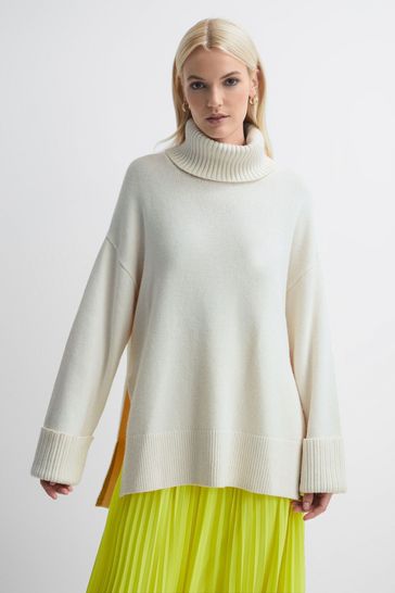 Buy Ivory Florere Roll Neck Jumper from Next Bahrain