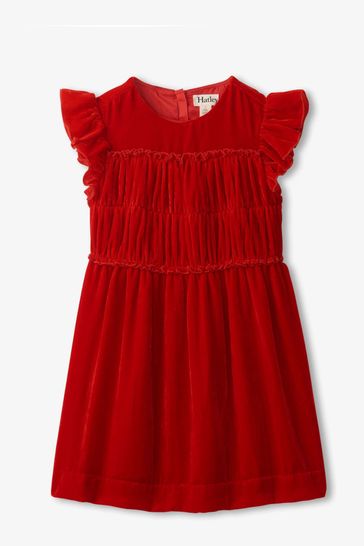 Buy Hatley Red Velvet Smock Christmas Party Dress from Next Malta