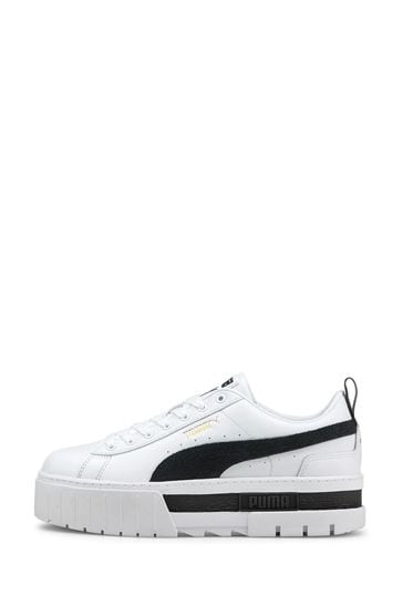 Puma White Mayze Trainers