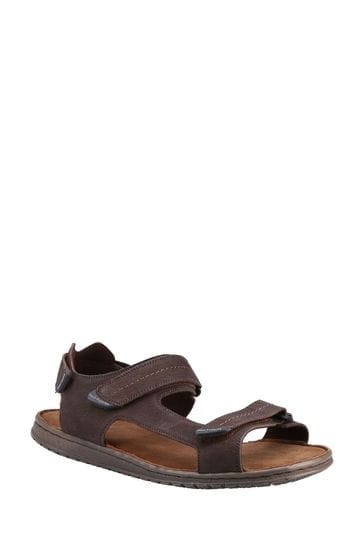 Hush Puppies Brown Neville Qtr Strap Sandals