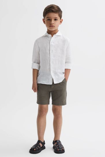 Reiss Khaki Wicket Junior Casual Chino Shorts