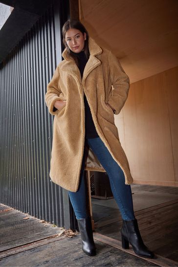 Borg coat camel store