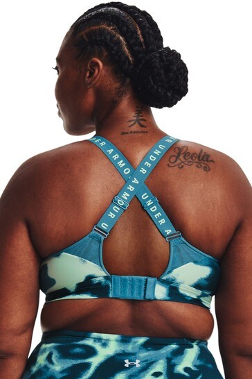 Buy Under Armour Blue Infinity High Printed Bra from Next Germany
