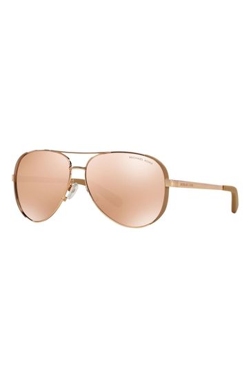 Buy Michael Kors Rose Gold & Pink Chelsea Rim Pilot Sunglasses from Next  Austria