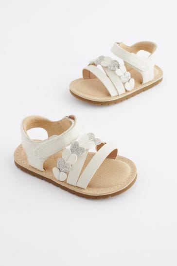 White sandals wide sale fit