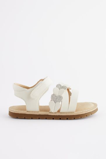 White sandals wide fit store