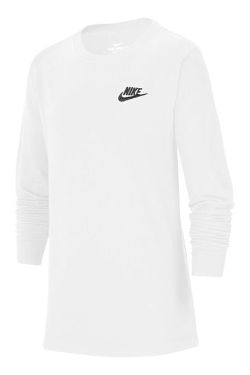 Nike white top long sleeve women's