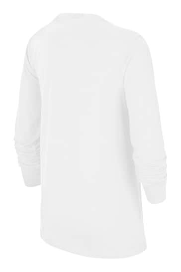 Nike white long sleeve sales women's